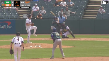 Mike Antico singles on a sharp line drive to center fielder Tavian Josenberger. Jose Torres scores.
