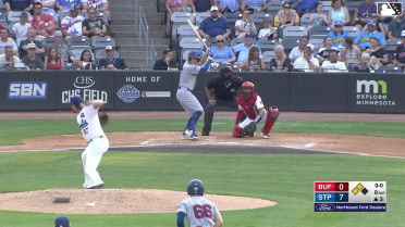 Jay Harry singles on a line drive to center fielder Walker Jenkins, deflected by pitcher Aaron Rozek. Josh Rivera scores. Rafael Lantigua scores.