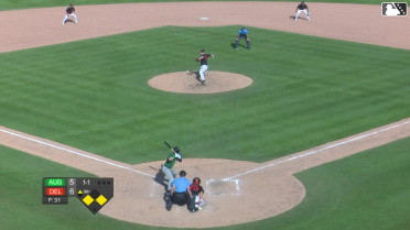 Alex Lodise reaches on a fielding error by second baseman Edwin Amparo. Tate Southisene scores. Junior Garcia to 2nd.