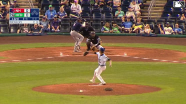 Carter Cunningham homers (5) on a fly ball to right center field.