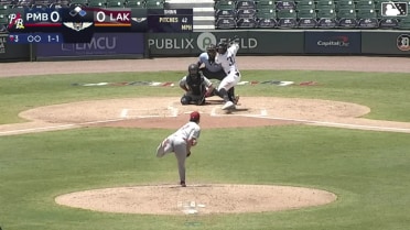 Jesus Pinto triples (3) on a line drive to right fielder Matthew Miura. Jack Goodman scores.