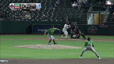 Trey Gibson In play, run(s) to Bryan Torres