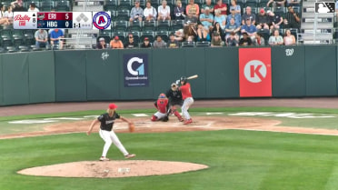 Seth Stephenson doubles (12) on a sharp line drive to left fielder T.J. White. Bennett Lee scores.