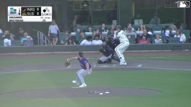 Bryce Teodosio singles on a sharp line drive to left fielder Zac Veen. Yolmer Sánchez scores.