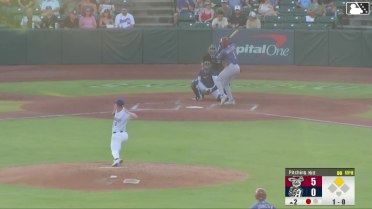 Sebastian Walcott doubles (2) on a sharp line drive to left fielder Kai Murphy. Keith Jones II scores.