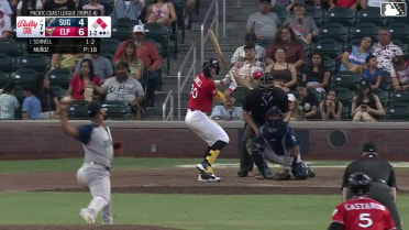 Nick Schnell doubles (8) on a line drive to left fielder Cavan Biggio. Marcos Castañon scores. Nate Mondou scores.