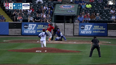 Eduardo Tait singles on a fly ball to right fielder Alexey Lumpuy. Yasser Mercedes scores.