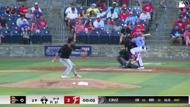 Ronny Cruz singles on a line drive to right fielder Stiven Martinez. Nick Hollifield scores. Eli Willits to 3rd.