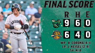 GreenJackets Split Sloppy Doubleheader in Series Finale
