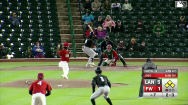 Rodney Green Jr. singles on a ground ball to shortstop Dylan Grego. Casey Yamauchi scores. Davis Diaz to 3rd. Pedro Pineda to 2nd.