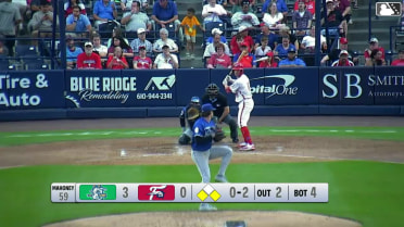 Luke Ritter singles on a line drive to right fielder GJ Hill. Aroon Escobar scores. Bryson Ware to 3rd.