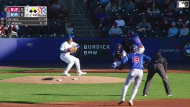 Charles McAdoo singles on a line drive to right fielder Matt Rudick. RJ Schreck scores.