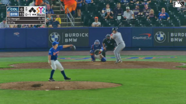 David Fry homers (1) on a fly ball to center field.