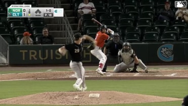Oliver Dunn homers (7) on a fly ball to right field.
