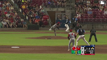 Eduardo Tait singles on a sharp fly ball to center fielder Kasen Wells. Brandon Winokur scores.