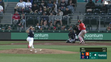 Tommy White homers (1) on a fly ball to left center field. Henry Bolte scores.
