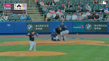 Eduardo Valencia homers (1) on a fly ball to right center field.