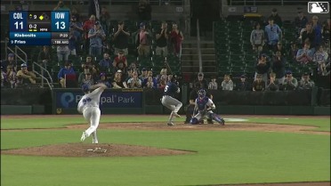 Dayan Frias singles on a line drive to right fielder Kevin Alcántara. Kody Huff scores.