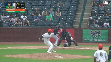 Adrian Santana singles on a line drive to center fielder Edward Florentino. Noah Myers scores. Bryan Broecker to 2nd.