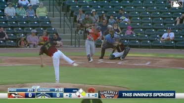 Jose Perez homers (4) on a line drive to right center field. Miguel Rodríguez scores.