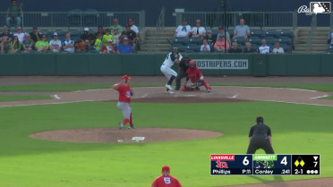 Cal Conley triples (1) on a line drive to right fielder Austin Hendrick. Aaron Schunk scores. José Azócar scores.