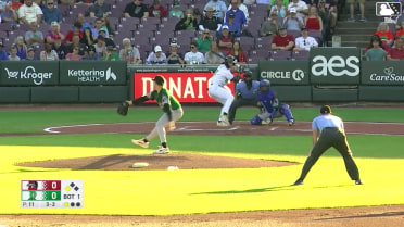 Kien Vu walks. Carlos Sanchez scores. Wild pitch by pitcher Jakob Wright.