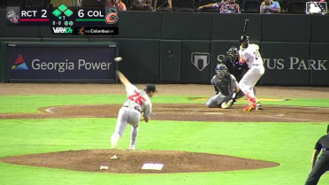 Ambioris Tavarez singles on a line drive to center fielder Raudi Rodriguez. Adam Zebrowski scores. Will Verdung out at 3rd on the throw, center fielder Raudi Rodriguez to first baseman Caleb Bartolero to third baseman Jake Munroe.