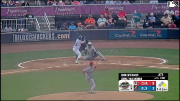 Andrew Fischer homers (6) on a fly ball to right field. Jesús Made scores.