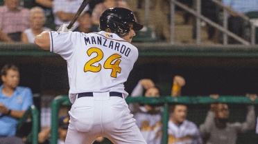 Wherever he goes, Manzardo keeps hitting