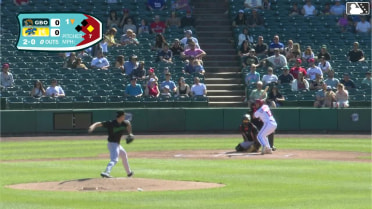 Jose Colmenares triples (1) on a fly ball to center fielder Edward Florentino. John Spikerman scores.