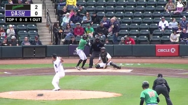 Shalin Polanco reaches on a fielding error by second baseman Kyle Lodise. Easton Carmichael scores. Ivan Brethowr to 3rd. Tony Blanco Jr. to 2nd.