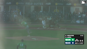 Luis Lara swats his sixth homer of the year