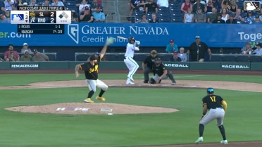 Anderdson Rojas singles on a line drive to right fielder Bryce Teodosio. Jacob Amaya scores.