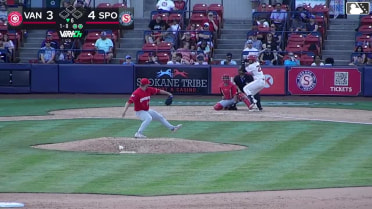 Juan Castillo homers (1) on a line drive to left center field.