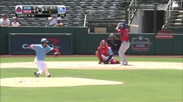 Jonathon Long homers (11) on a fly ball to left field.