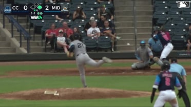 Ryan Lasko doubles (8) on a sharp line drive to center fielder Joseph Sullivan. Euribiel Angeles scores.