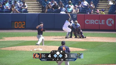 Devin Fitz-Gerald singles on a line drive to right fielder Connor Hujsak. T.J. White scores. Randal Diaz out at 3rd on the throw, right fielder Connor Hujsak to third baseman Tony Santa Maria.