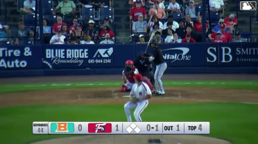 Dom Keegan homers (3) on a fly ball to left center field.