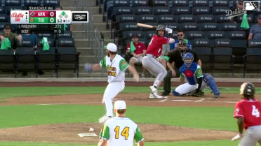 Charlie Pagliarini singles on a ground ball to left fielder Kole Myers. Felnin Celesten scores.