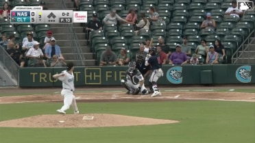Luis Matos homers (4) on a line drive to left field.