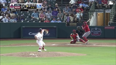 Garrett Hampson homers (2) on a line drive to center field. Austin Hendrick scores.