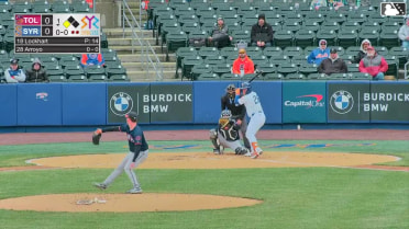 Christian Arroyo doubles (2) on a sharp line drive to left fielder Corey Julks. Nick Morabito scores.