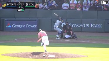 Cooper Kinney homers (3) on a line drive to center field.