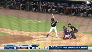 JC Vanek singles on a ground ball to right fielder Andrews Opata. Henry Ramos scores. Sean Gamble to 3rd. Josh Hammond to 2nd.