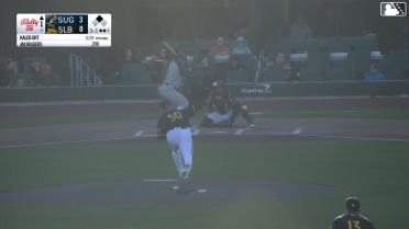 Jax Biggers homers (1) on a fly ball to right center field. Kellen Strahm scores.