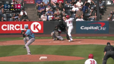 Alexis Hernandez homers (14) on a fly ball to left center field. Ryan Sprock scores.
