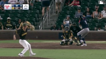 Gilberto Celestino homers (1) on a fly ball to center field.