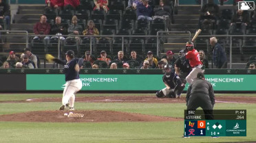 Michael Stefanic grounds into a double play, third baseman Brock Rodden to second baseman Ryan Bliss to first baseman Carson Taylor. Bryan Lavastida out at 2nd. Michael Stefanic out at 1st.