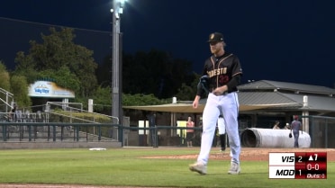 Hunter Cranton caps a hitless frame with a strikeout