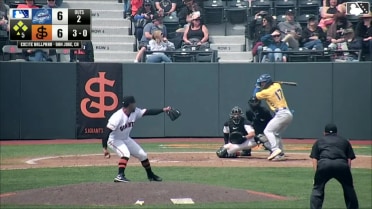 Jaron Elkins walks. Anson Aroz scores. Jose D. Hernandez to 3rd. AJ Soldra to 2nd.